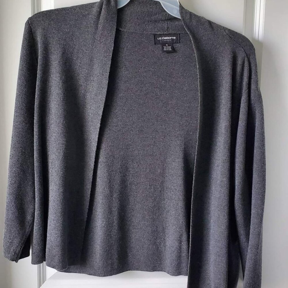 Liz Claiborne- Charcoal Gray Cover-up/sweater. Size XL